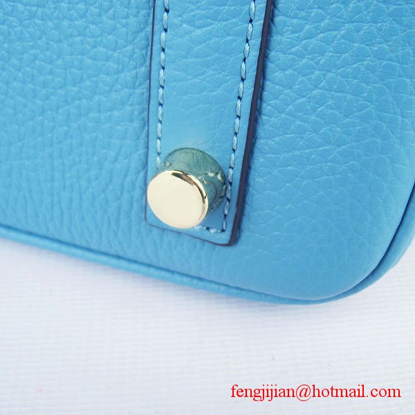 Hermes Birkin 30cm Togo Leather Bag Light Blue 6088